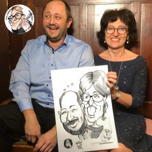 Herr Fred Karikaturist Hochzeit Schnellzeichner für Hochzeiten Live