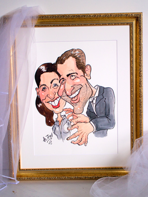 Karikatur Geschenk Hochzeit Herr Fred Zeichnung